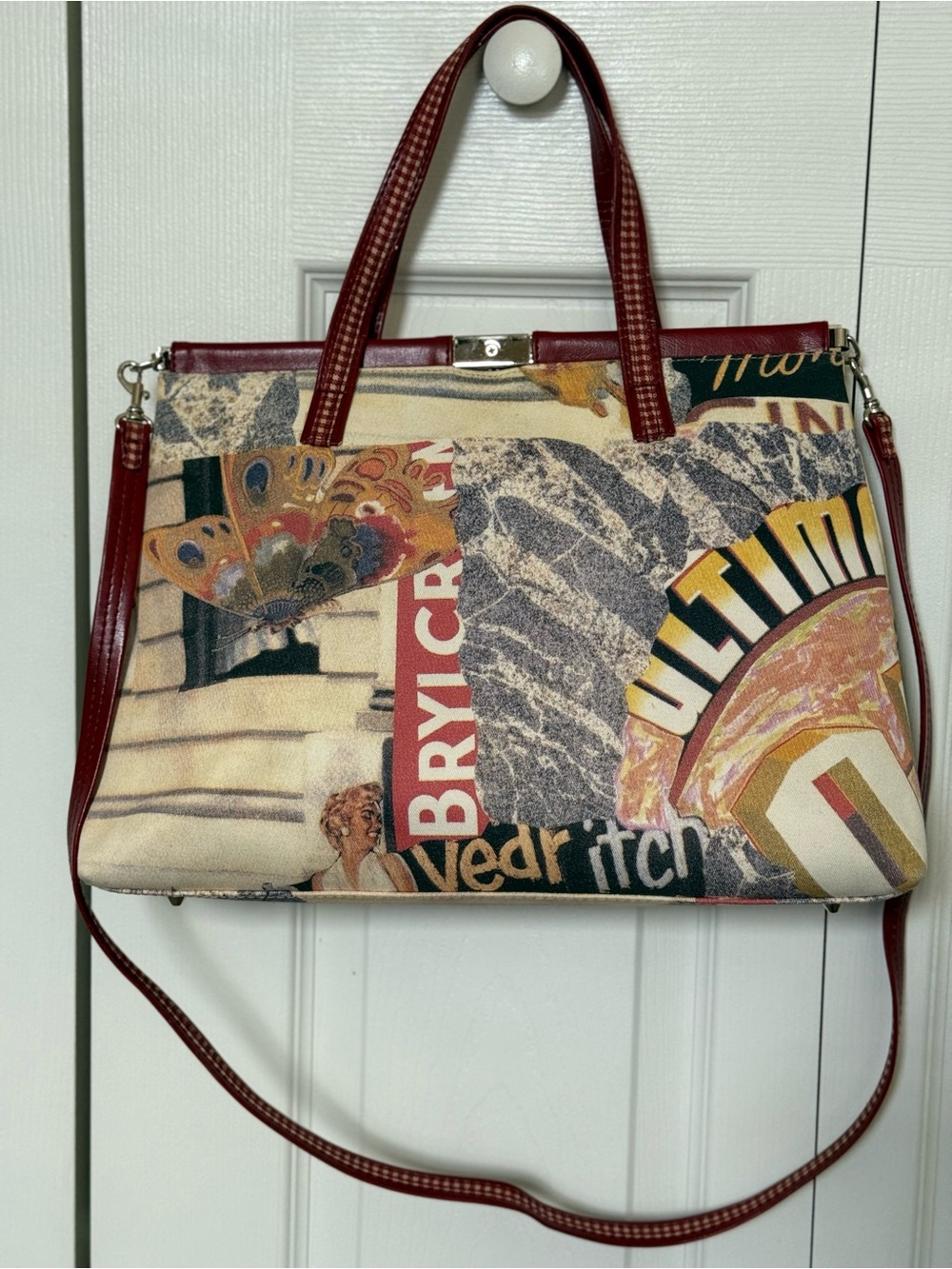 Y2K Vintage Isabella Fiore "The Seven Year Itch" Marilyn Monroe canvas tote bag - Picture 5 of 10